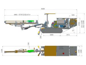 Foreuse hydraulique Jumbo à percussion supérieure KJ 210